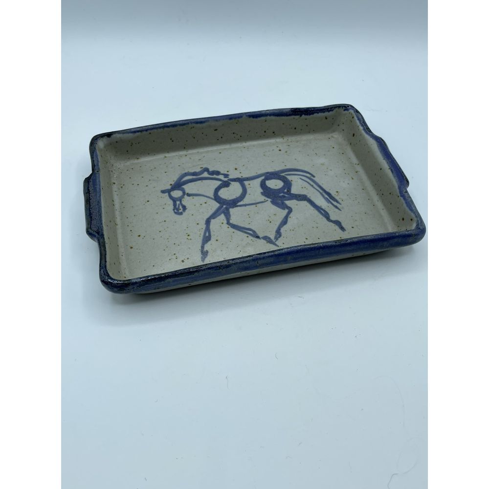 Havill‎ Pottery Horse Trinket TrayPottery Equestrian Art 9"x5.5"